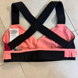 NO KA’OI Pink and Black Sports Bra